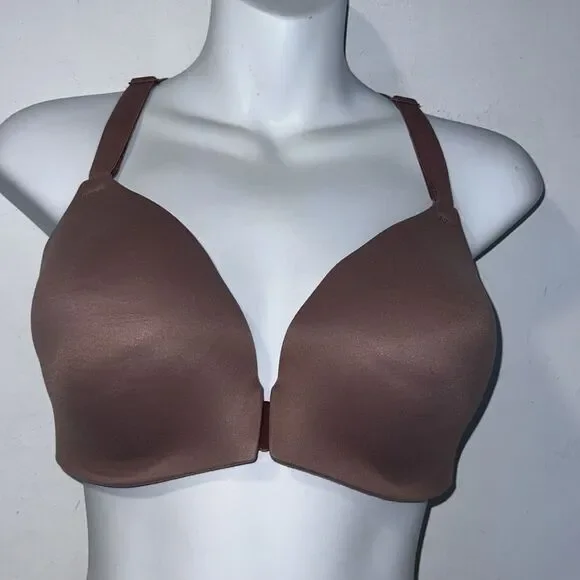 SOMA French Mauve Enbliss Front Close Racerback Bra-34DD - Picture 2 of 4
